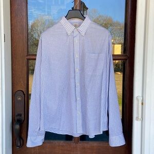 Faherty gray‎ checkered button down shirt. Size xxl